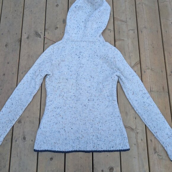 Patagonia Ranchito Pullover Hoodie Women's M White Tight-Knit Quarter Button - Picture 5 of 5